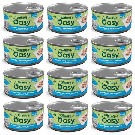  MOKRA KARMA DLA PSA OASY NATURY SOFT JELLY TUŃCZYK Z SARDYNKAMI 12x150g