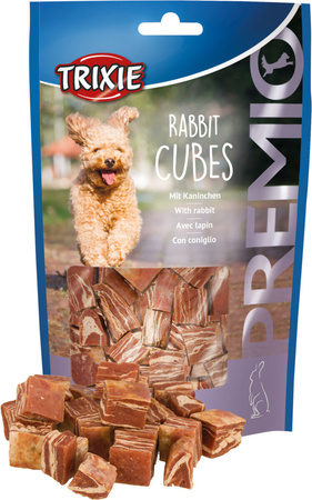 TRIXIE PRZYSMAK DLA PSA Z MIĘSEM KRÓLIKA PREMIO RABBIT CUBES 100g