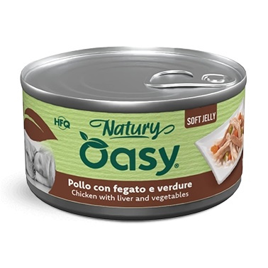  MOKRA KARMA DLA PSA OASY NATURY SOFT JELLY KURCZAK WĄTRÓBKA WARZYWA 6x150g