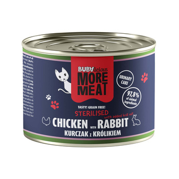 BUBA MORE MEAT KARMA MOKRA DLA KOTA KURCZAK KRÓLIK 185g