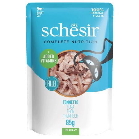 SCHESIR KARMA W SASZETKACH DLA KOTÓW TUŃCZYK W GALARETCE DLA KOTA 20x85g