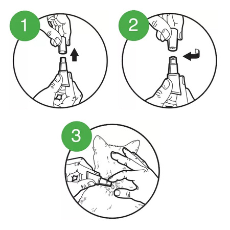 VETOQUINOL DRONSPOT KROPLE NA ROBAKI DO NAKRAPIANIA DUŻYCH KOTÓW 5-8kg, 2 PIPETKI 1,12ml