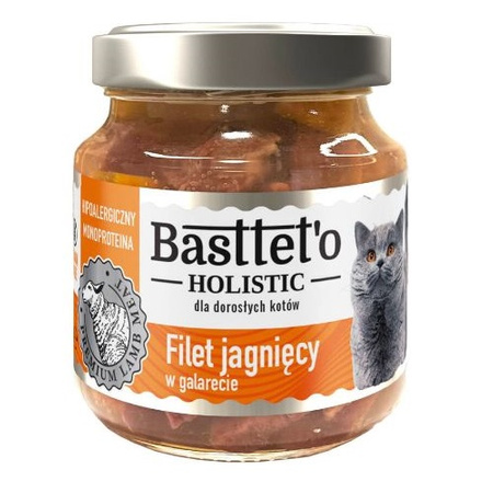 BASTTETO HOLISTIC MONOPROTEINOWA KARMA DLA KOTA JAGNIĘCINA W GALARECIE 130g