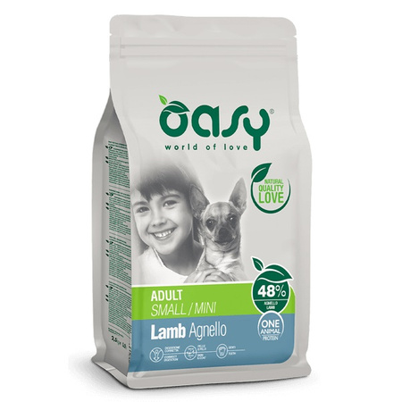 OASY KARMA SUCHA DLA PSÓW SMALL MINI LAMB JAGNIĘCINA 2,5kg