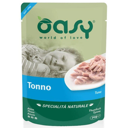 OASY KOT NATURAL TUŃCZYK SASZETKA 70g