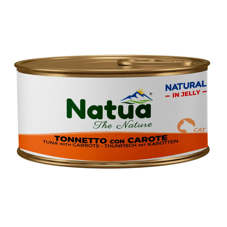 NATUA NATURAL MOKRA KARMA DLA KOTA TUŃCZYK Z MARCHEWKĄ W GALARETCE PUSZKA 8x85g