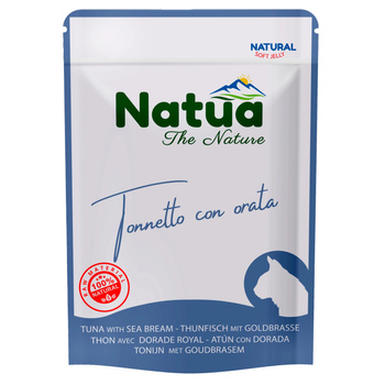 NATUA NATURAL MOKRA KARMA DLA KOTÓW TUŃCZYK Z DORADĄ W GALARETCE SASZETKA KOTA 70g