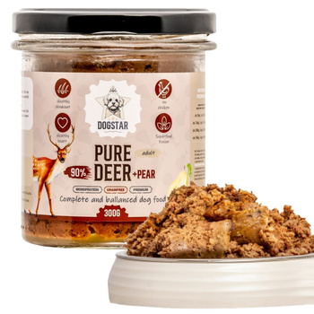 DOGSTAR MOKRA KARMA DLA PSA PURE DEER PEŁNOPORCJOWA JELEŃ 300g
