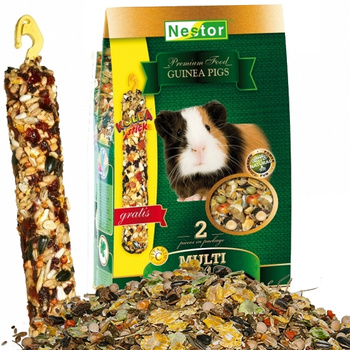 NESTOR PREMIUM POKARM KARMA DLA ŚWINKI MORSKIEJ + KOLBA GRATIS 1400ml