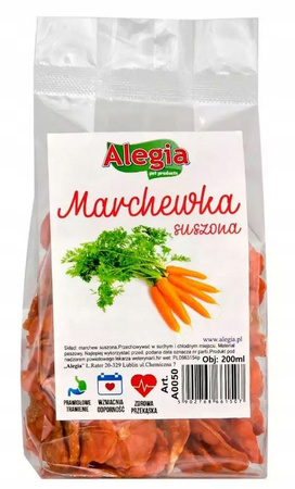 ALEGIA MARCHEWKA SUSZONA NATURALNY PRZYSMAK DLA GRYZONIA 60g