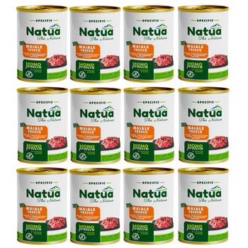 KARMA MOKRA DLA PSA MONOPROTEINOWA NATURALNA NATUA WIEPRZOWINA PASZTET 12x400g