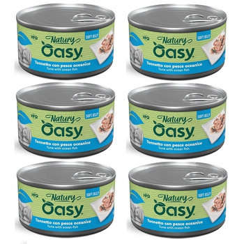 MOKRA KARMA DLA PSA OASY NATURY SOFT JELLY TUŃCZYK Z SARDYNKAMI 6x150g