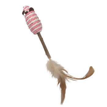 COMFY HAVE A PET ZABAWKA DLA KOTA MYSZKA Z PIÓRKIEM I MATATABI 21cm