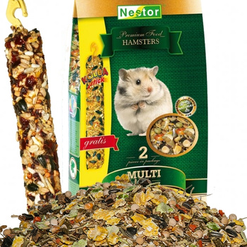 NESTOR PREMIUM POKARM KARMA DLA CHOMIKA + KOLBA GRATIS1400ml