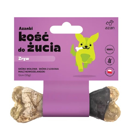 AZANKI PRZYSMAK DLA PSÓW S/M KOŚĆ DO ŻUCIA Z MAŁŻAMI MSM CHONDROPROTEKTORAMI 12cm