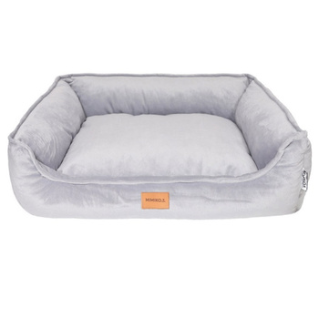 LEGOWISKO POSŁANIE KOJEC DLA ŚREDNIEGO DUŻEGO PSA KOTA MINKY XL JASNOSZARY 85x65cm