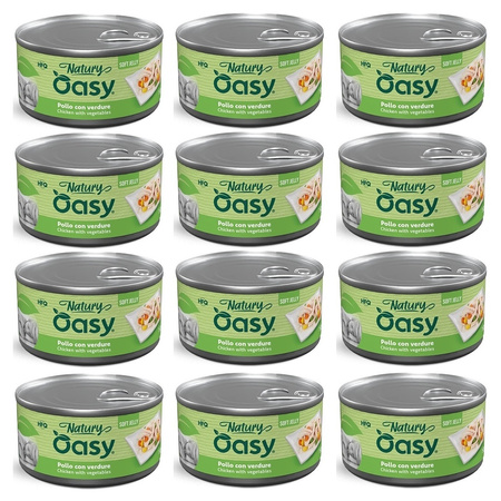 MOKRA KARMA DLA PSA OASY NATURY SOFT JELLY KURCZAK Z WARZYWAMI 12x150g