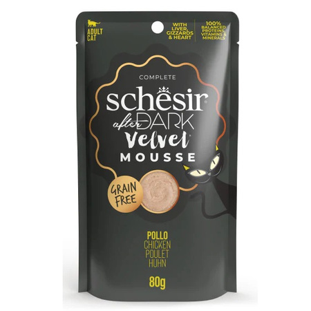 SCHESIR AFTER DARK VELVET MOUSSE MOKRA KARMA DLA KOTA MUS Z KURCZAKA 6x80g