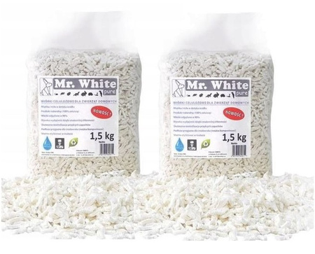 MR WHITE WIÓRKI PODŁOŻE CELULOZOWE DLA GRYZONI I KRÓLIKÓW 3kg
