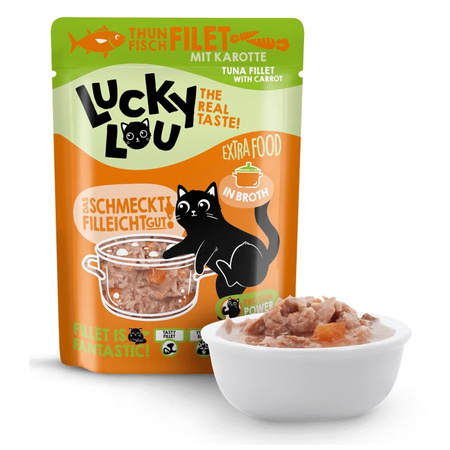 LUCKY LOU EXTRAFOOD KARMA DLA KOTA TUŃCZYK MARCHEWKA SOS 10x70g