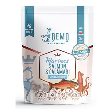 BEMO CAT MARINES SALMON CALAMARI KARMA SUCHA DLA KOTA ŁOSOŚ KALMARY 500g