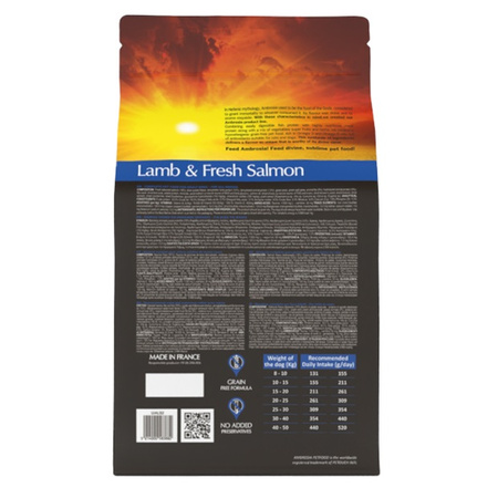 AMBROSIA FRESH LAMB SALMON KARMA DLA PSA DOROSŁEGO JAGNIĘCINA ŁOSOŚ 12kg