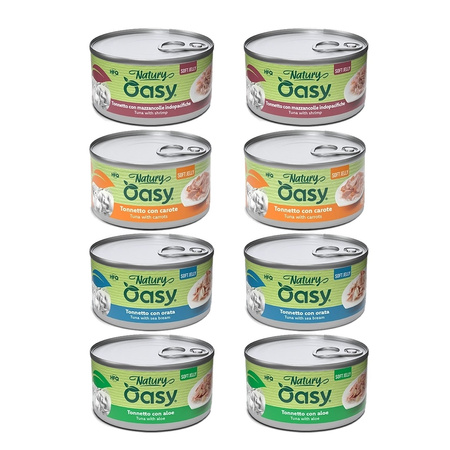 MOKRA KARMA DLA KOTA OASY NATURY SOFT JELLY MIX SMAKÓW Z TUŃCZYKIEM 8x150g