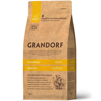 GRANDORF 4MEAT MINI SUCHA KARMA DLA PSA 8kg