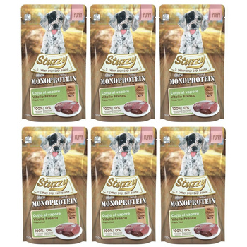 STUZZY MONOPROTEIN MOKRA KARMA DLA PSA Z CIELĘCINĄ DLA SZCZENIĄT 6x150g