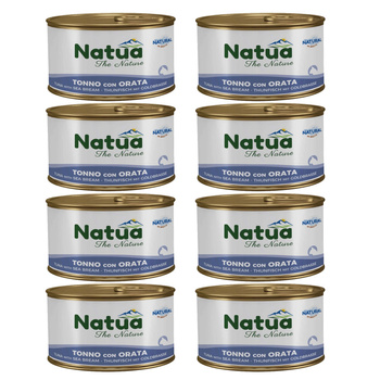 KARMA MOKRA W PUSZCE DLA KOTA NATURALNA NATUA TUŃCZYK Z DORADĄ W BULIONIE 8x85g