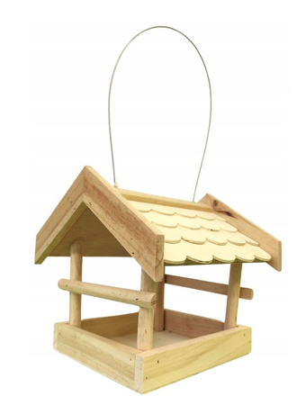 DREWNIANY KARMNIK DLA PTAKÓW ZAWIESZANY 22x21,5x20cm