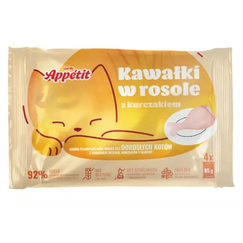 COMFY APPETIT MOKRA KARMA DLA KOTA SASZETKI KURCZAK W ROSOLE 4x85g
