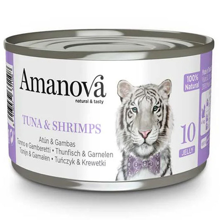  AMANOVA 10 MOKRA KARMA DLA KOTA TUŃCZYK KREWETKI W GALARECIE 70g