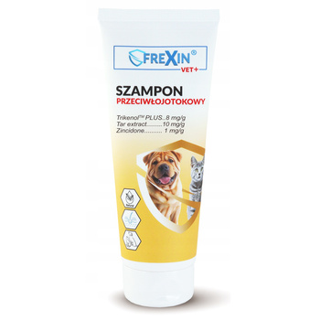 SZAMPON PRZECIWŁOJOTOKOWY FREXIN VET+ DO SIERŚCI I SKÓRY DLA PSA I KOTA 220ml