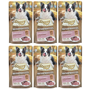 STUZZY MONOPROTEIN MOKRA KARMA DLA PSA Z SZYNKĄ 6x150g