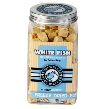 PRZYSMAKI DLA PSA I KOTA SMACZKI LIOFILIZOWANE KIWI WALKER BIAŁA RYBA 60g
