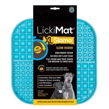 MATA TACKA DO LIZANIA DLA PSA KOTA ANTYSTRESOWA SPOWALNIAJĄCA JEDZENIE LICKIMAT SLOMO XL TURKUSOWA 30x30cm