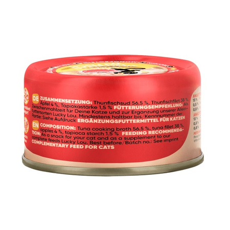 LUCKY LOU EXTRAFOOD KARMA DLA KOTA PRZYSMAK TUŃCZYK JABŁKO W BULIONIE 70g