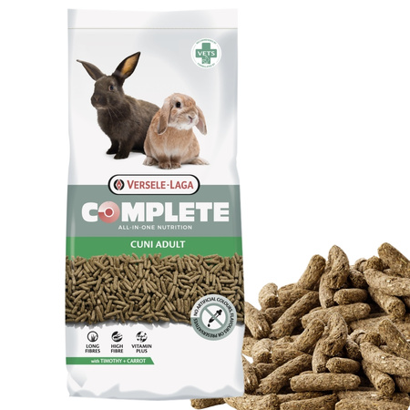 VERSELE LAGA CUNI ADULT COMPLETE KOMPLETNA KARMA POKARM DLA KRÓLIKA MINIATUROWEGO GRANULAT 3kg