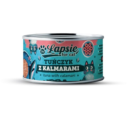 ŁAPSIE FOR CAT MOKRA KARMA DLA KOTA MIX SMAKÓW W BULIONIE PUSZKA 16x80g