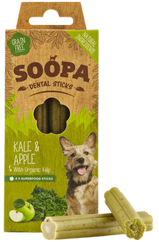 SOOPA PETS DENTAL STICK PRZYSMAK DLA PSA JARMUŻ I JABŁKO 100g