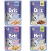 BRIT PREMIUM CAT POUCH GRAVY JELLY FAMILY PLATE MIX SMAKÓW W GALARECIE 12x85g