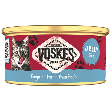  MOKRA KARMA DLA KOTA VOSKES TUNA MIX SMAKÓW Z TUŃCZYKIEM W GALARETCE 24x85g