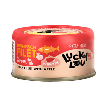 LUCKY LOU EXTRAFOOD KARMA DLA KOTA PRZYSMAK TUŃCZYK JABŁKO W BULIONIE 70g