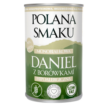 POLANA SMAKU MOKRA KARMA DLA DOROSŁYCH PSÓW DANIEL Z BORÓWKAMI 400g