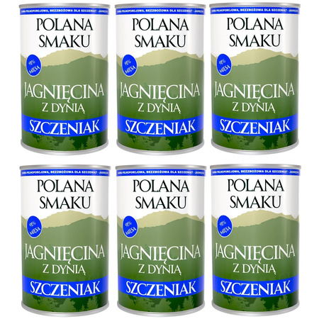 POLANA SMAKU KARMA DLA SZCZENIĄT MOKRA JAGNIĘCINA Z DYNIĄ 6x400g