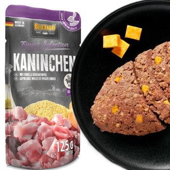 BELCANDO MOKRA KARMA POKARM DLA PSA KRÓLIK PROSO ZIEMNIAKI SASZETKA 125g