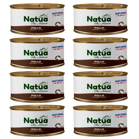  NATUA NATURAL MOKRA KARMA DLA KOTA KURCZAK W GALARETCE PUSZKA 8x85g