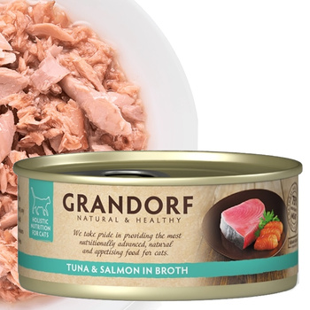 GRANDORF FILET Z TUŃCZYKA Z ŁOSOSIEM KARMA KOTA ALERGIE POKARMOWE 70g