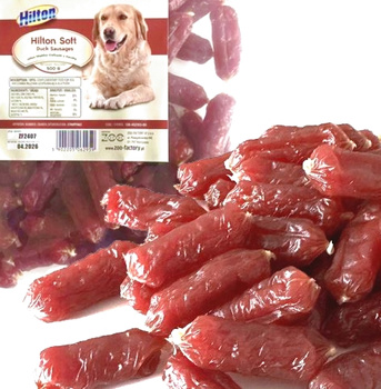HILTON MIĘKKIE KIEŁBASKI Z KACZKĄ PRZYSMAK SMAKOŁYK TRESERKI DLA PSA 500g